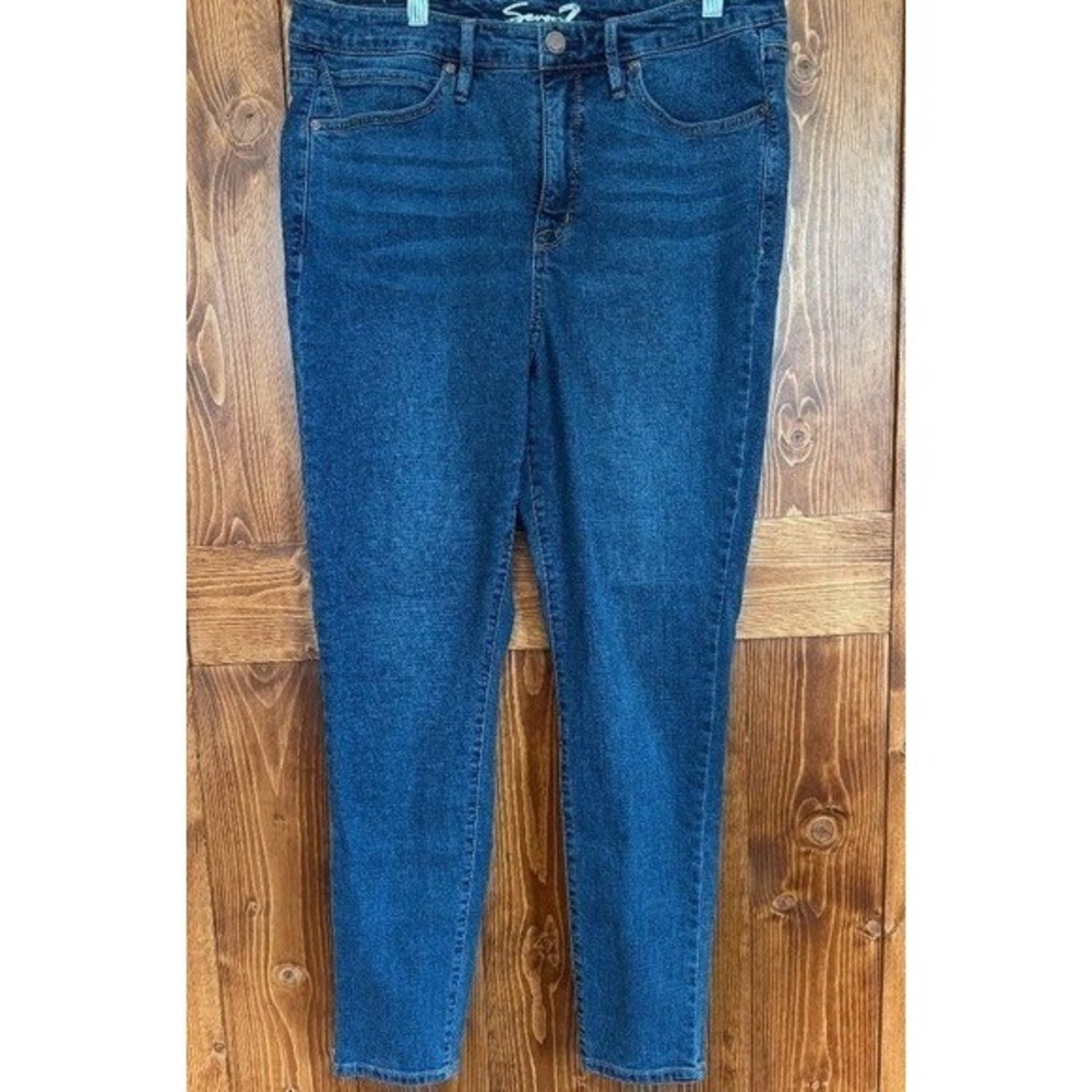 Seven7 Skinny Jeans Size 12 • Dark Wash • 27.5" Inseam